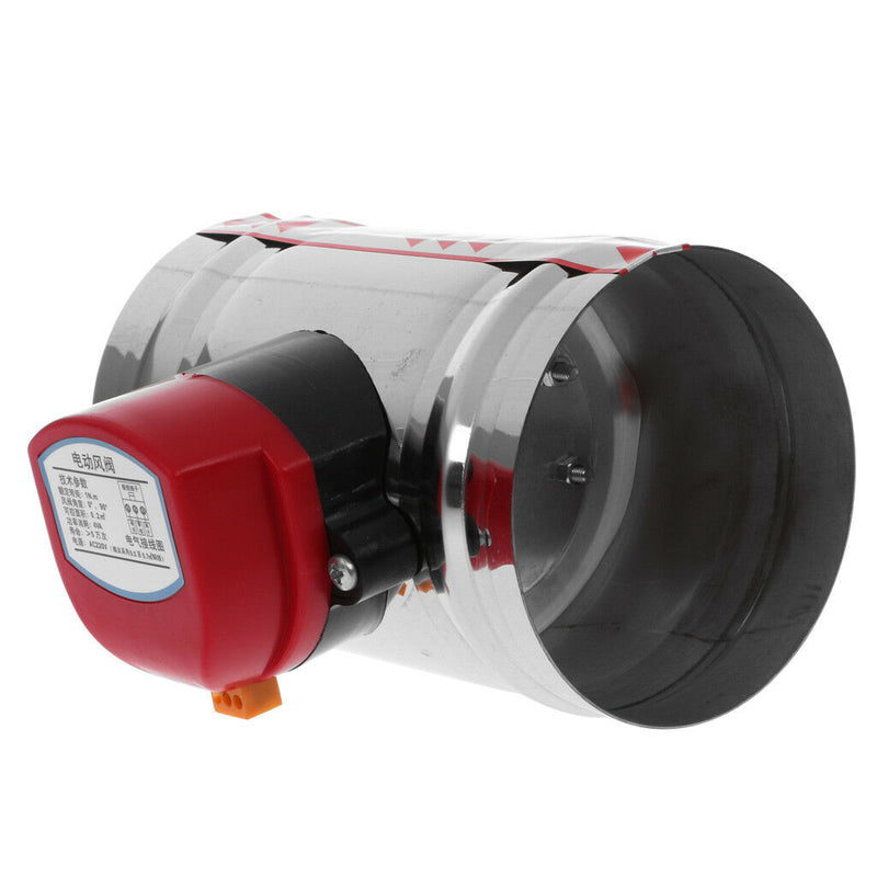 4" Stainless Steel 220V AC Electric Solenoid air Valve Damper Tight Water Steam