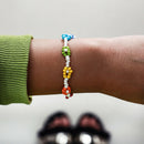 Boho Women Multicolor Rice Beads Flower Bracelet Hand-woven Cute Bangle JewelrJR