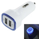 1x Universal Double USB Port Car Charger LED Adapter For Cell Phones Random New