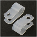 100 Pcs White Nylon Cable Clamp Organizer V5S7