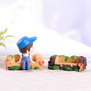 1PC Wooden Stool Furniture Fairy Garden Crafts Landscape Toys Courtyard Decor ME