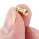 100pcs M3x8mm Stitching Round Metal Endless Screw Thread Insert Dice Brass