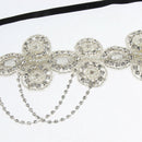 2x Tassel 20s Crystal Rhinestone Fascinator Headpiece Headband Bridal