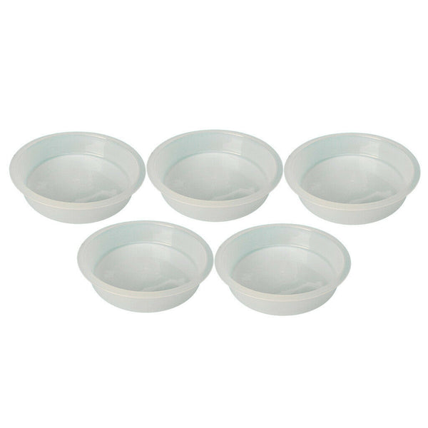 5x Birdseed Bowl Flat Bottom Birds Feeding Dishes Birdbath Accessories 18cm