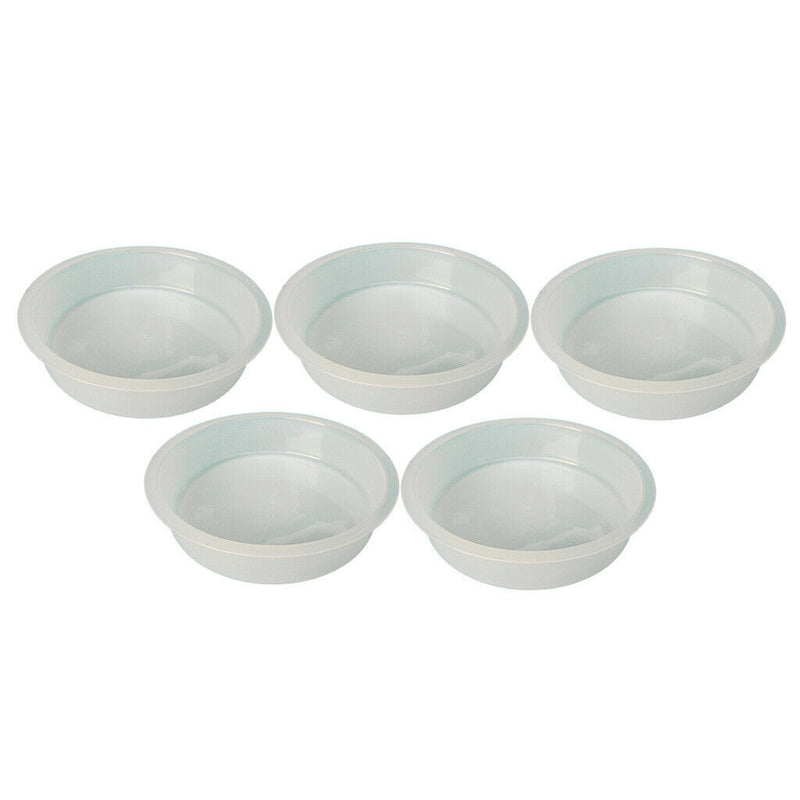 5x Birdseed Bowl Flat Bottom Birds Feeding Dishes Birdbath Accessories 18cm