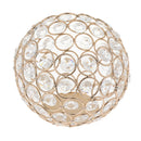 Golden 4.7" Crystal Votive Tea Light Candle Holder Wedding Banquet Decor
