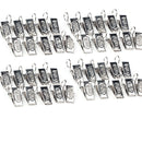 40pcs Metal Stainless Steel Window Shower Curtain Rod Clip Rings Drapery Clips