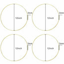 4pcs 12" Dream Catcher Dreamcatcher Wind Chime Material Metal Rings Hoops