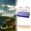34x14x7.5cm 2 Layer Multi-purpose Fishing Rod Bait Box with Handle (Blue) A