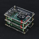 Stackable Case with Cooler Fan, Two-Layer Transparent Acrylic Case Enclosure Box