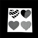 Love heart Shape Cake Stencils Environmental Plastic Spray Cake Mould HME