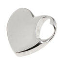 Lovely Heart Glossy Pendant Memorial Ash Glossy Screw Open Stainless Steel