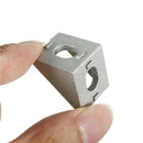 20pcs 20x20mm Gray Aluminum L Shaped Brace Corner Joint Right Angle Bracket