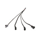 Y-Splitter Sleeved 4-Pin To 2x 3-Pin/4-Pin PWM Connector Fan Extension Adapt Ew