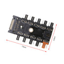 Suit for 12V 4Pin Fan Aluminum 1 to 10 Channel Hub SATA Interface Power Splitter