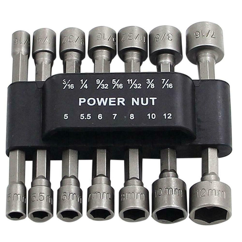 14pcs Torque Wrench Hex Socket Sleeve Head Bits Set 5-12mm Spanner Key Grip