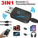Bluetooth Receiver Transmitter Mini 3.5mm AUX Stereo Bluetooth 5.0 Audio Adapter