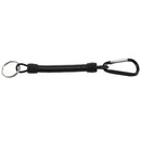5X(Key ring, with carabiner and spiral cable, 13 cm, random color D6W3)