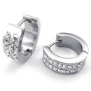 Jewelry Men's Women's Earrings, Hoop Earrings, Zirconia Diamond Stainless S