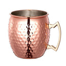550ml Stainless Steel Hammered Moscow Mule Copper Plated Mug Beer Cup Dri UGD