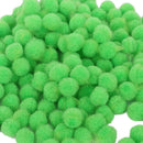500Pcs Vibrant Colours Fluffy Small Craft Pompoms 18mm Green