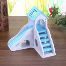 Waterproof Removable Stairs Double Layer Villa Hamster Sleeping Nest(Blue)