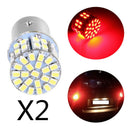 2* 1157 BAY15D 1206 50-SMD Car LED Brake Reversing Turning Light Night Driving