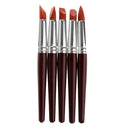 5x Silicone Rubber Shapers Clay Color Painting Brush Polymer Sculpting