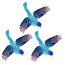 3 Pcs Foam Simulated Colorful Birds with Clip DIY Craft Ornaments Gardens Home
