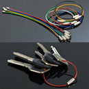 5PCS Stainless Steel Screw Locking Wire Keychain Cable Keyrings Key Holder vcs