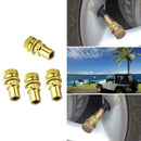 4pcs Tire Deflators Brass 4WD Off-road Tyre Air Deflators Valve Core Tool