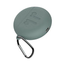 Silicone Solid Green Earphone Case w/ Carbiner Earbuds Bag for Huawei Freebuds 3