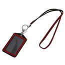 Rhinestone Bling Crystal Custom Lanyard Vertical ID Badge Holder (Red)
