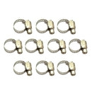 10 Pack Stainless Steel Adjustable 10-16mm Size Range Worm Gear Hose Clamp Fuel