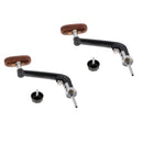 2pcs Reel Handle Knob Metal Wooden Rocker Arm Grip for Spinning Fishing Reel