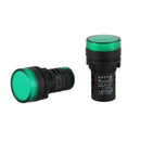2 Pcs AC220V Green LED Power Indicator Pilot Signal Light Lamp 22mm Dia