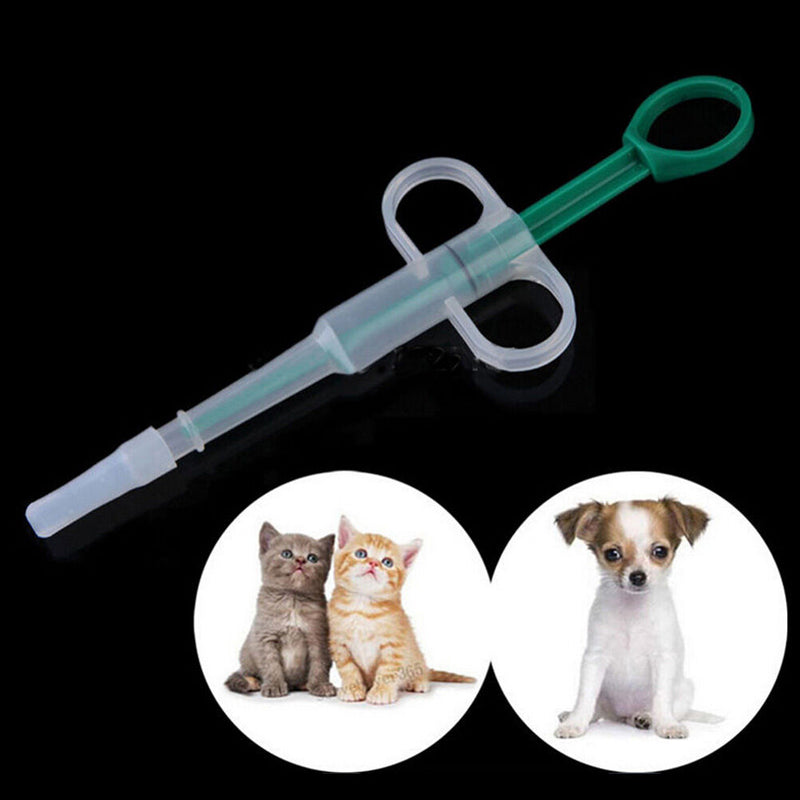 Pet Dog Cat Capsule Tablet Pill Gun Piller Pusher Syringe Doser- Green SP