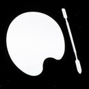 2 PRO Nail Art Painting Tool Set Color Mixed Palette+Spatula Stainless Steel