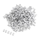Pack 200pcs Double Barrel Aluminum Crimp Sleeves Fishing Line Tube Connectors,