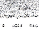 100x Spacer Acrylic Beads DIY Cube Making Loose Mixed Alphabet Jewelry Letter