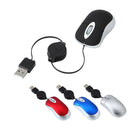 Mini USB Wired Mouse Retractable Cable Tiny Small Mouse 1600 DPI Optical Co P2B1