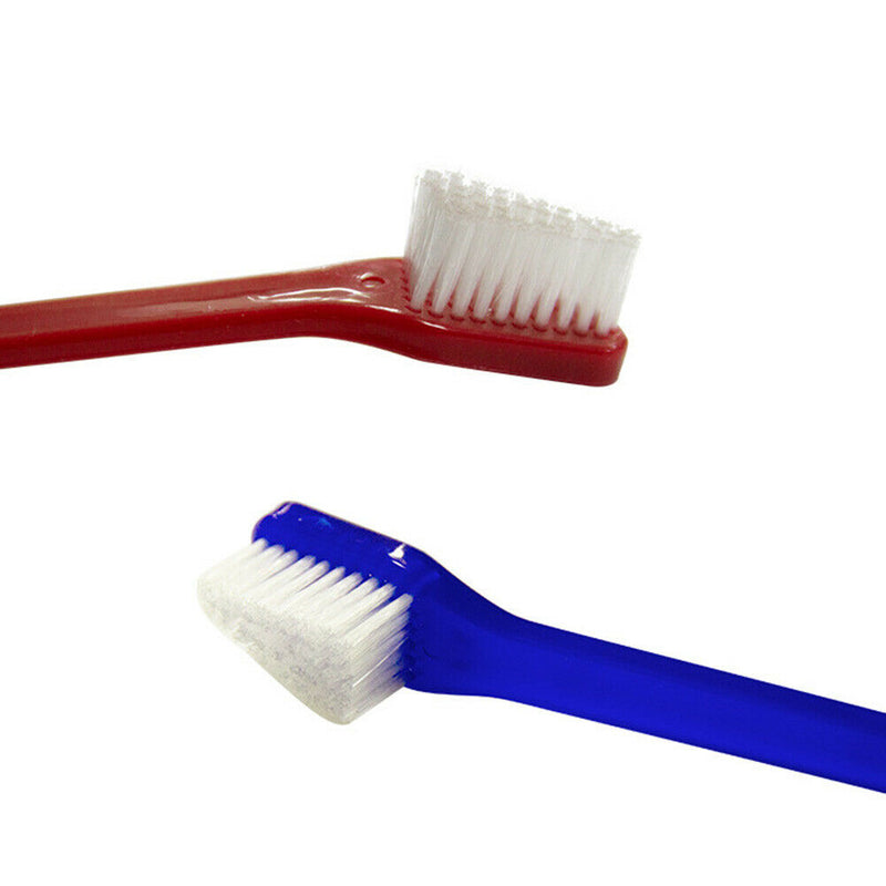 2PCS Cat Dental Care Double-end Oral Hygiene Kit Toothbrush Pet Dog Manual