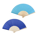 2 Pieces Set Bamboo Classic Folding Fans Retro Fan Weddding Favors