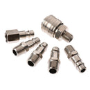 6Pcs EURO Air Line Hose Compressor Fitting Connector Quick Release Set 1/4"S Hn