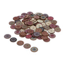 100pcs Mixed Random Gear Painting Round 2 Holes Wood Wooden Buttons for Sewing