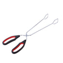 2pieces Kitchen Tongs Bread Food Serving Tongs Silicone Handles 23.5/33cm
