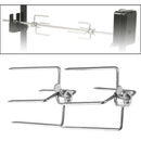 2x Rotisserie BBQ Spit Fork Chicken Charcoal Grill Barbecue Accessories