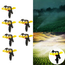 6 Piece Garden Watering Sprinkler Adjustable Nozzle Head, 25 to 360 degree