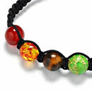 7 Chakra Healing Balance Beaded Bracelet Braided Lava Yoga Reiki Prayer Stones