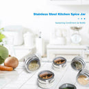 6pcs/set Stainless Steel Seasoning Jar Kitchen Spice Salt Condiment Bottle